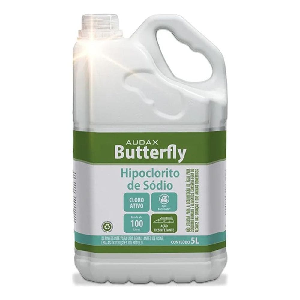 2X Hipoclorito De Sódio Desinfetante Cloro Bactericida 5 Lit