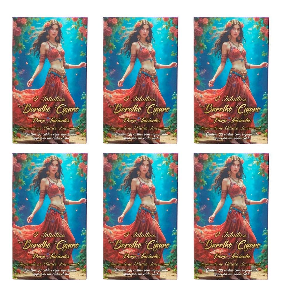 Kit C/6 O Intuitivo Baralho Cigano Para Iniciantes 36 Manual