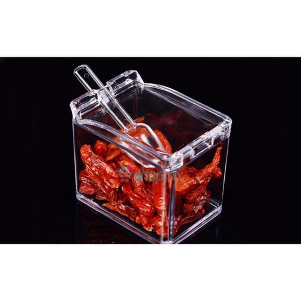 Porta Condimentos E Temperos Acrílico   Crystal 4 Potes