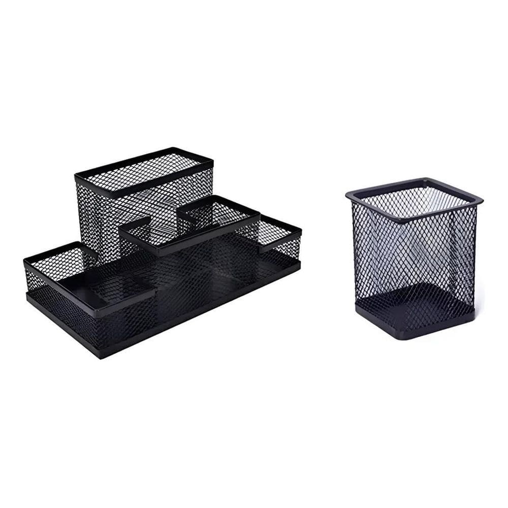 2X Kit Porta Caneta Organizador De Mesa Escritório - Aramada
