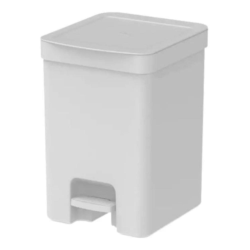 2X Lixeira De Pedal Trium 12L - Ou Martiplast Cor Branco
