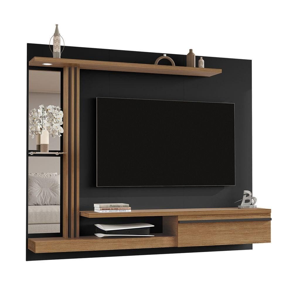 Painel Denver Preto Fosco Com Cinamomo - Bechara