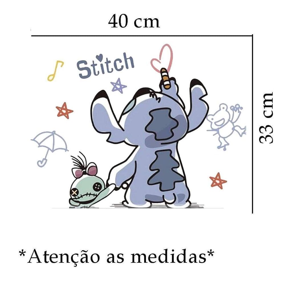 Adesivo De Porta Stitch Desenhando