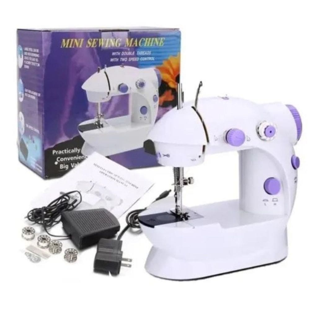 Máquina De Costura Reta Mini Com Luz Branca 110V 220V