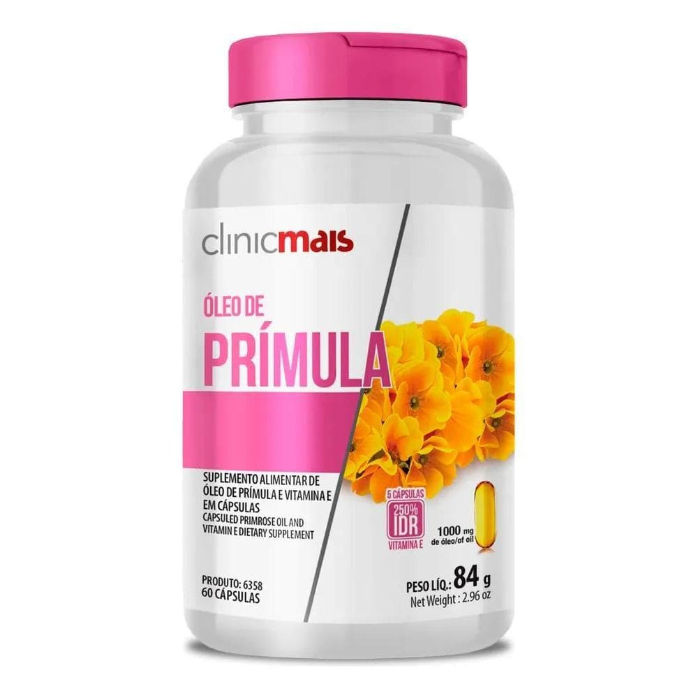 2X Óleo De Prímula Clinicmais 60 Cápsulas Sabor Sem Sabor