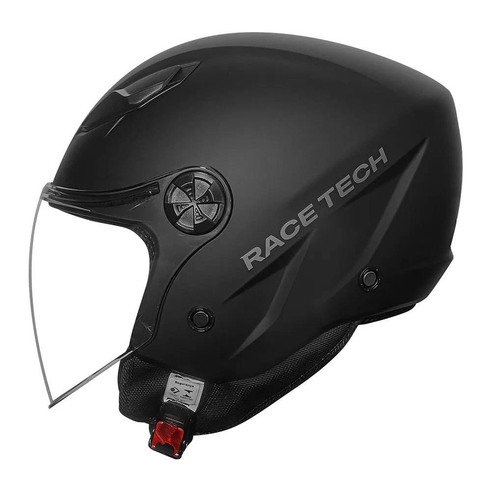 Capacete Race Tech Play Monocolor Preto Fosco