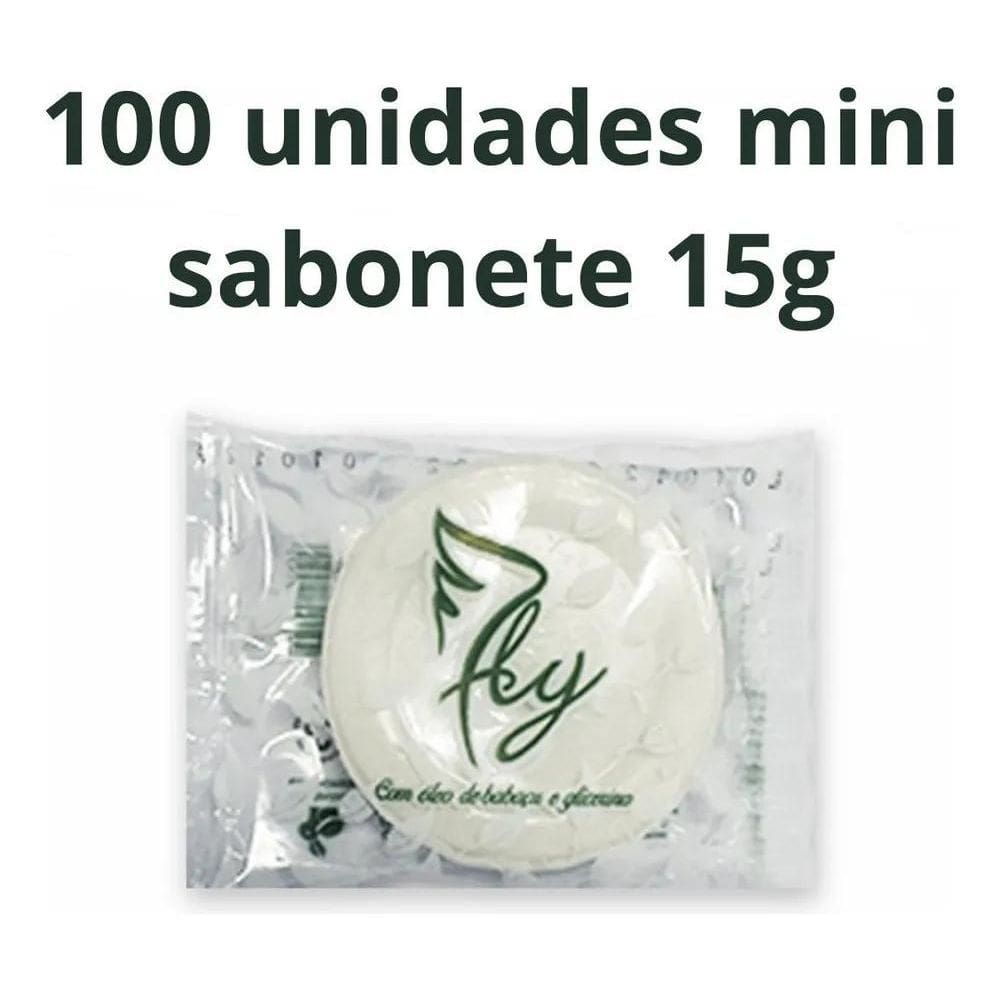 Kit 100 Mini Sabonete 15G Pousada Hotel Motel Airbnb Doação