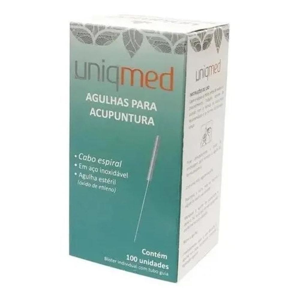 2X Agulha De Acupuntura 25X40Mm Cx Com 100 Unid - Uniqmed