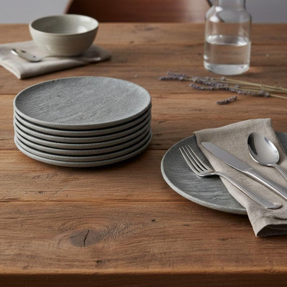 Prato Raso Refeição Pedra Sabão 26 Cm - Kit Com 15 Unidades