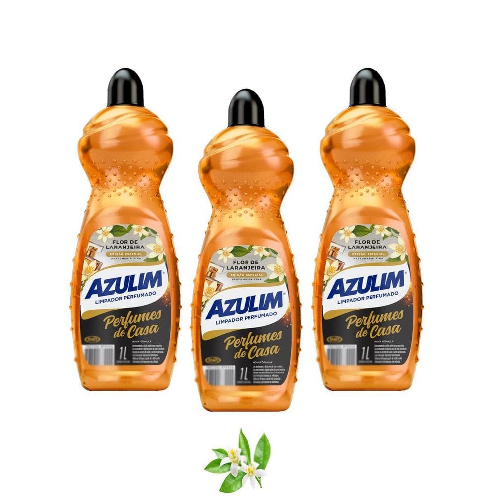 Limpador Perfumado Aroma Flor De Laranjeira Azulim Kit 3