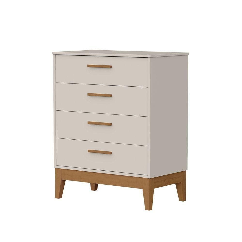 Comoda Gaveteira Flip 4 Gavetas Areia Fosco