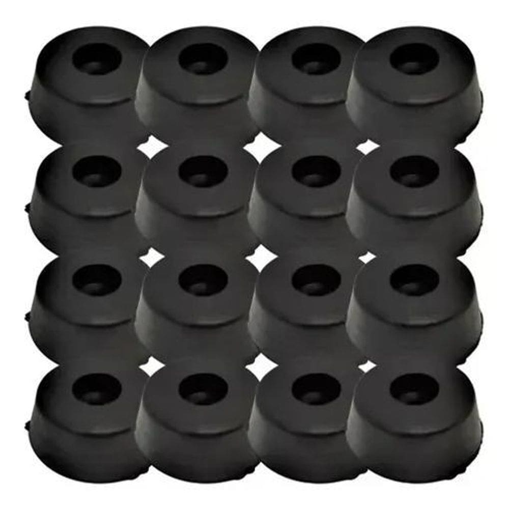 2X 16 Pezinhos Grande Borracha Maciço Para Caixa Acustica Ca