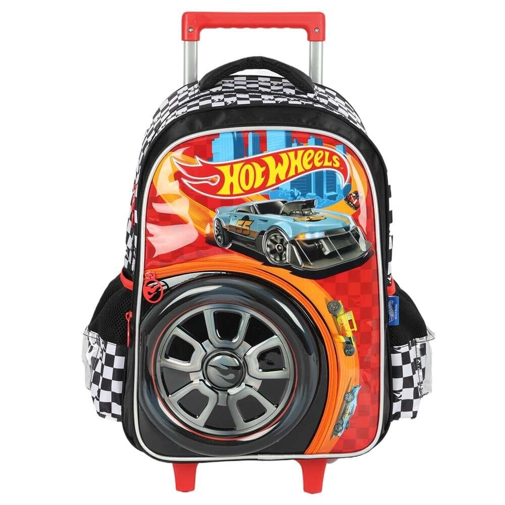 Mochila de Rodinha - Hot Wheels Pneu - Preta - Luxcel
