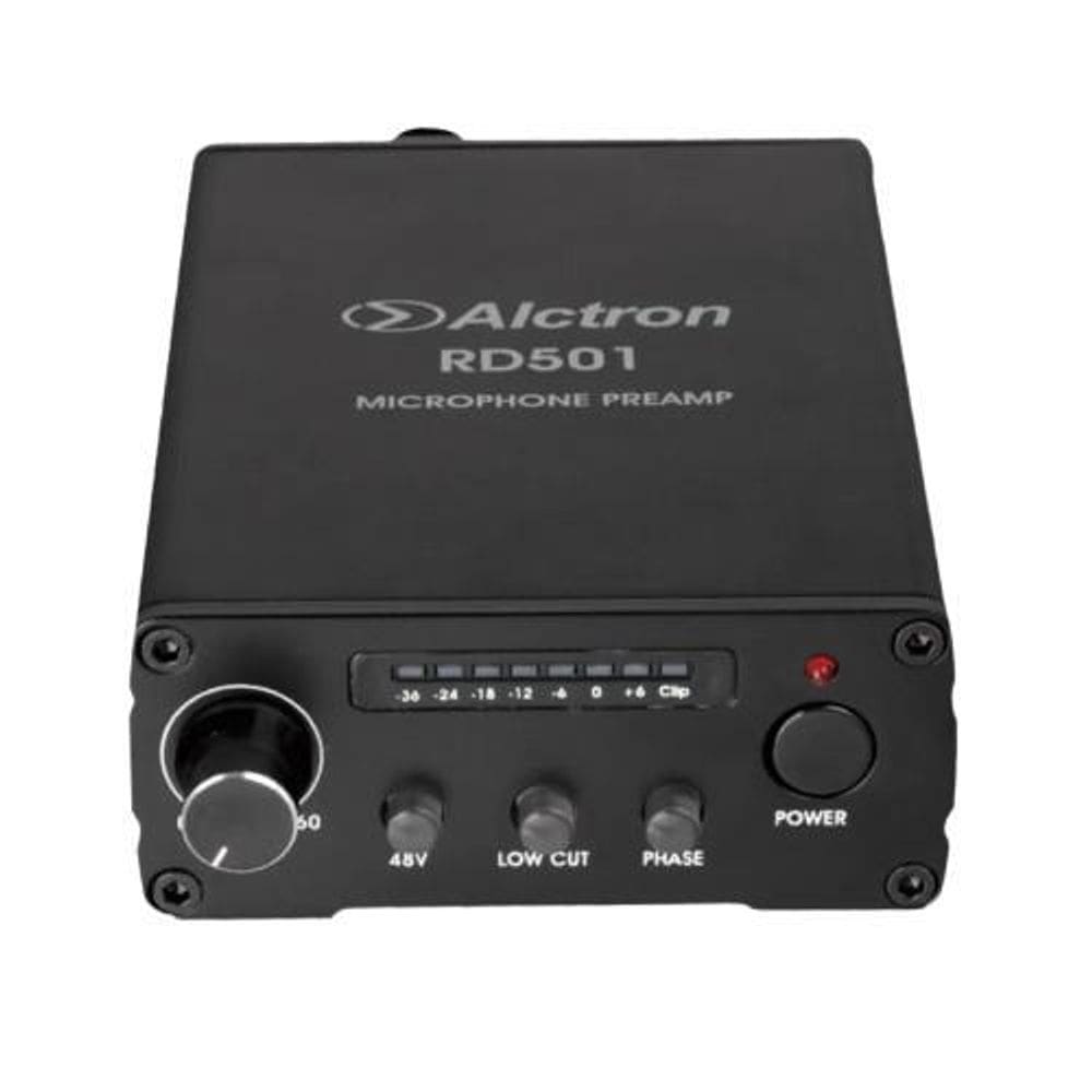Pré-Amplificador Microfone Alctron 48V Ganho 70Db Rd501