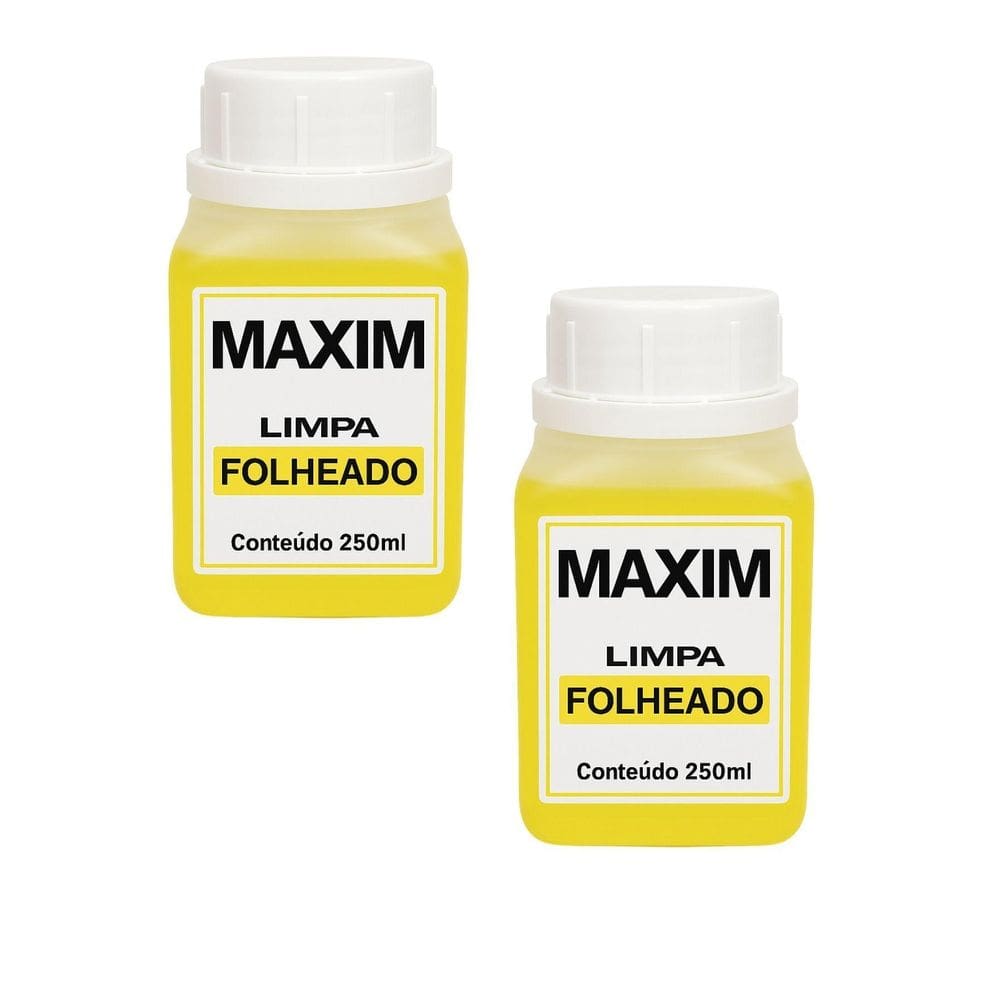 Kit 2Un Limpa Chapeados Folheado Semijóia Maxim 250Ml Grande