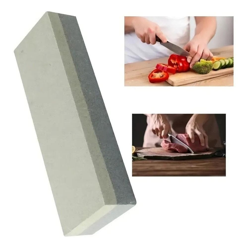 2X Pedra Dupla Face Para Afiar E Amolar Facas 200Mm 8 Pol