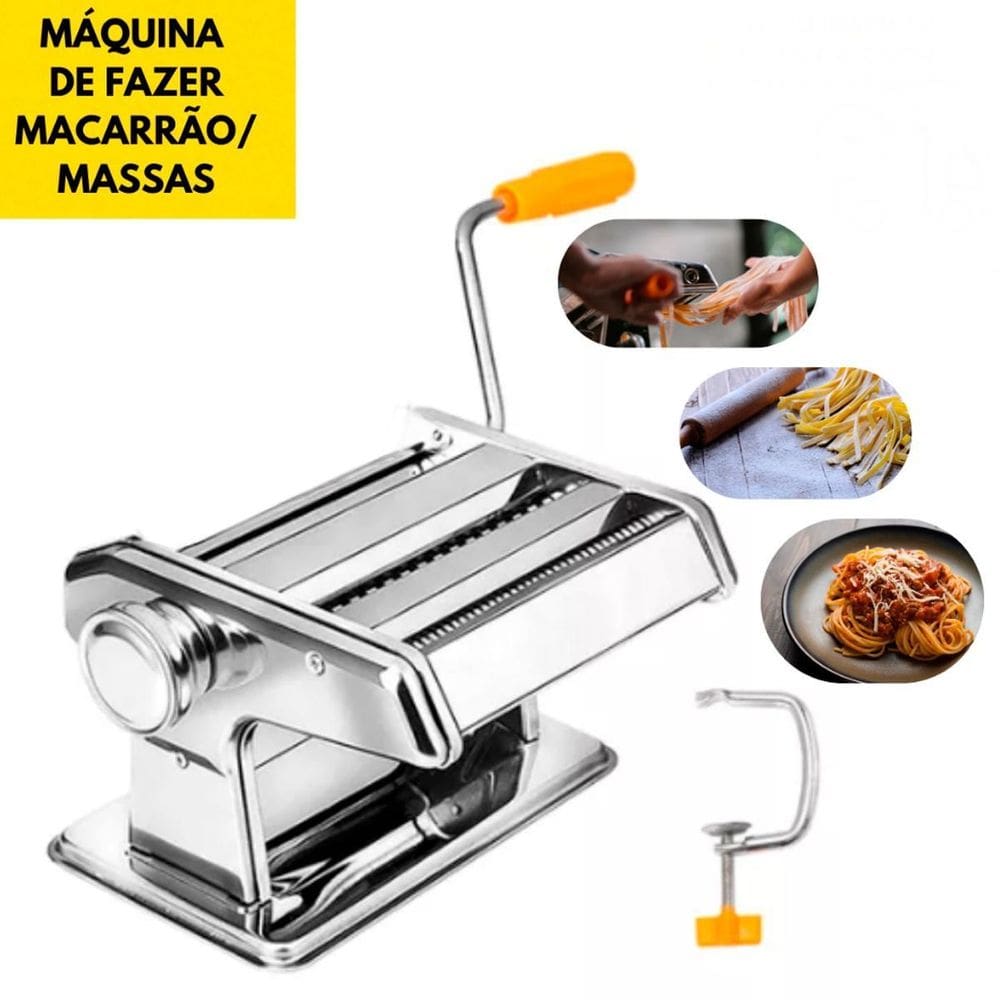 Maquina De Macarrão Massas Tipos Inox Manual