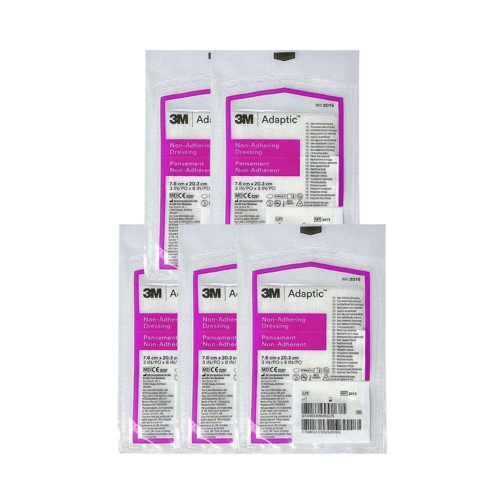 Kit 5 Curativo Não Aderente Adaptic 7,6 X 20,3Cm 3M