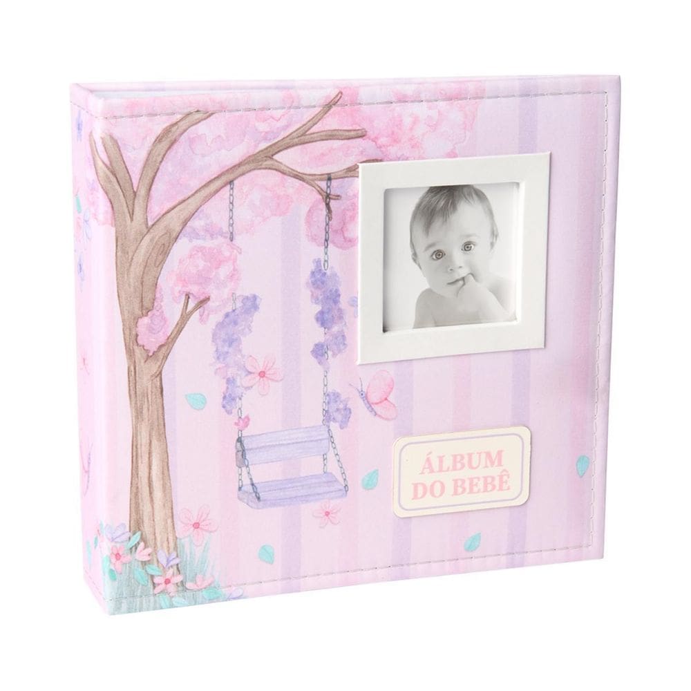 Álbum De Fotos Bebe Tecido 200 Fotos 10X15 Ferragem Ical 824