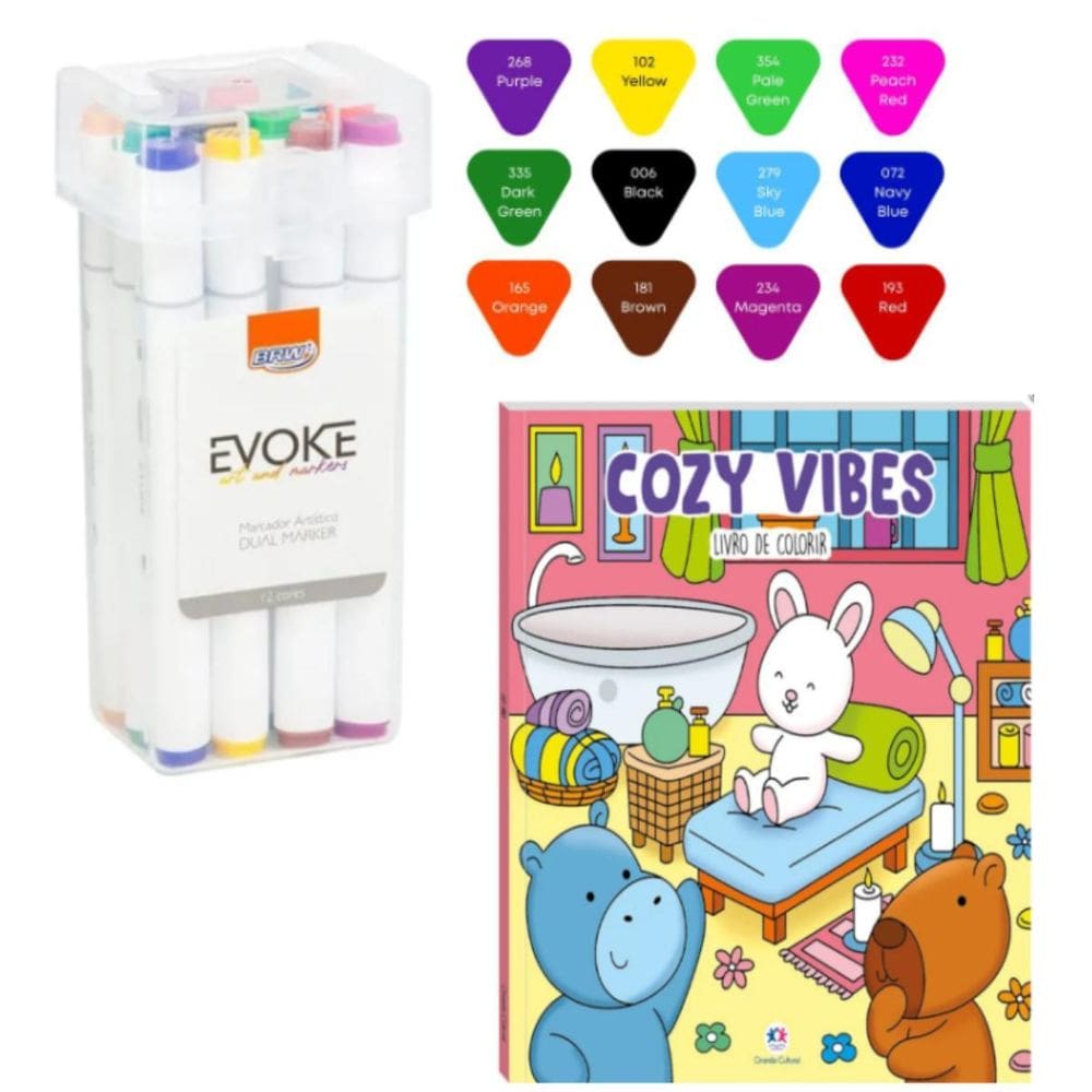 12 Canetas Marcadora Dual Marker + Bobbie Goods Anti