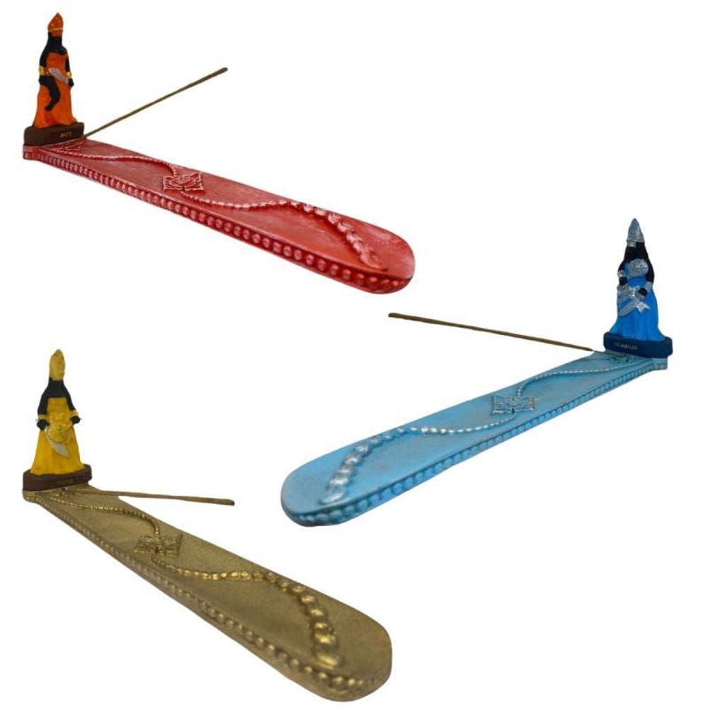 Incensário Régua Orixá Em Resina 24 Cm - Escolha A Cor