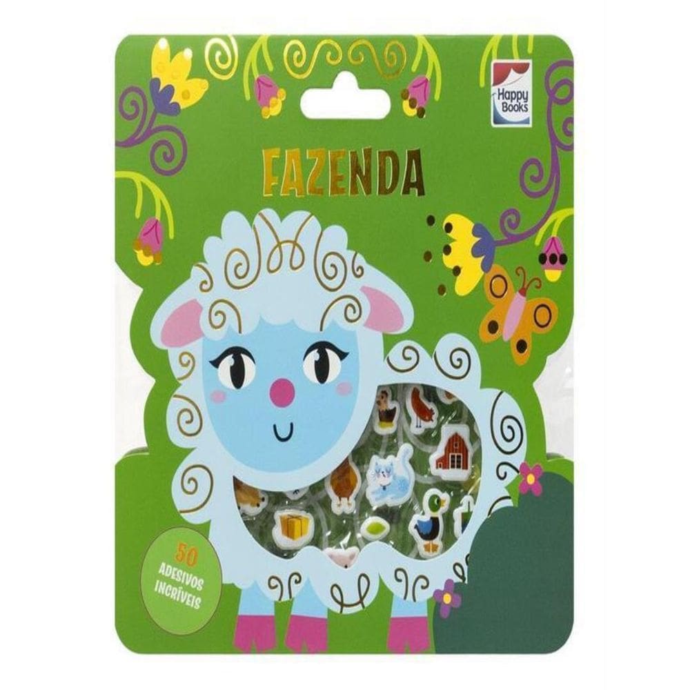 Livro Com Adesivos Fofinhos - Fazenda