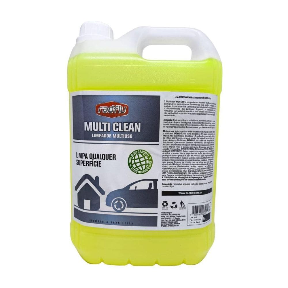 Limpador Universal Banco Sofa Teto Forno Vidro Piso Peças 5L