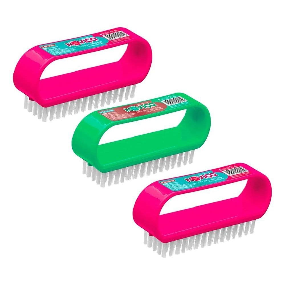 2X Kit 3 Escovinhas Limpeza Delicada Escova Limpa Roupa Sapa