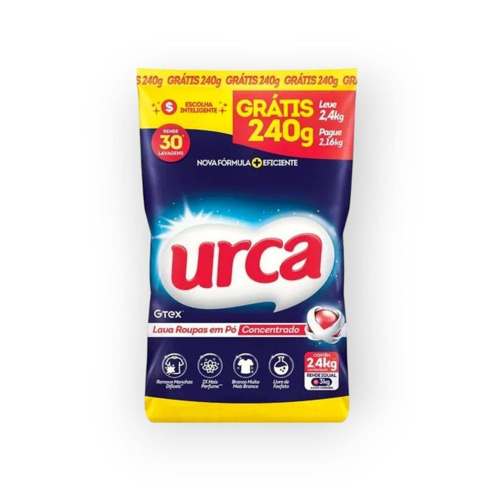 Sabao Po Urca Concentrado 2,4 Kg Pg 2,16 Kg