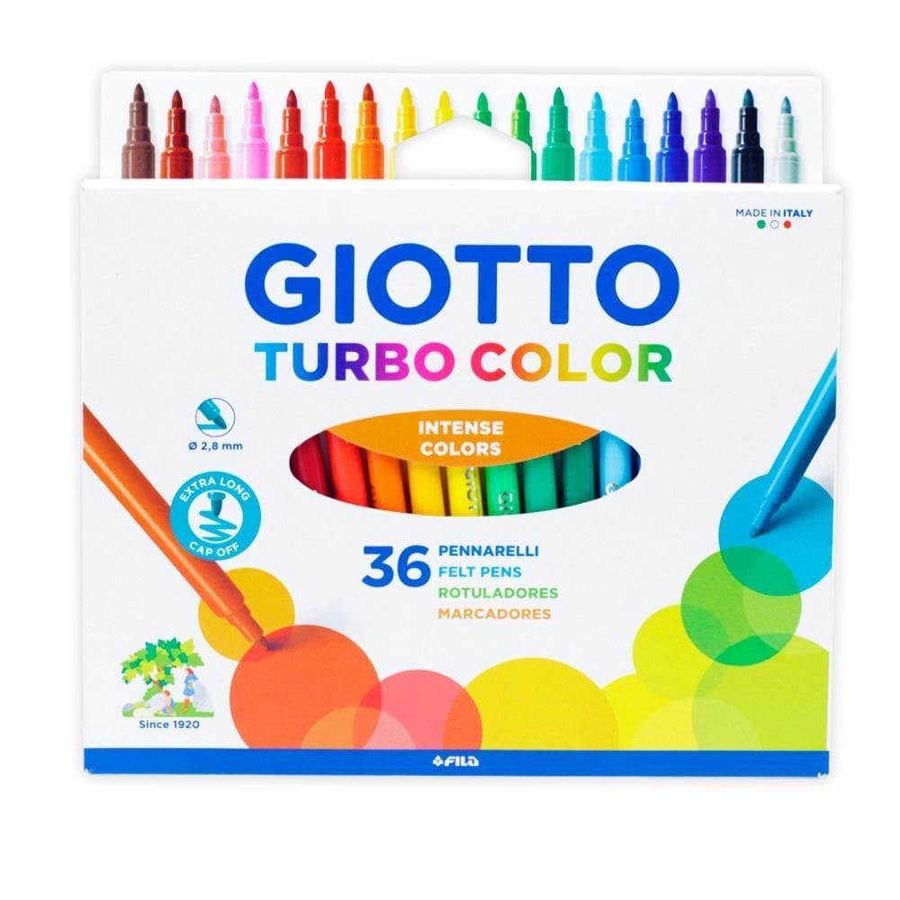 Caneta Hidrográfica Giotto Turbo Color Com 36 Cores
