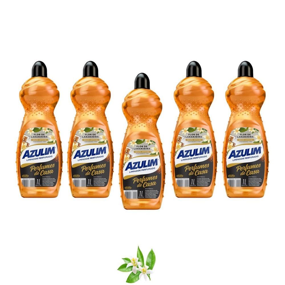 Limpador Perfumado Aroma Flor De Laranjeira Azulim Kit 5