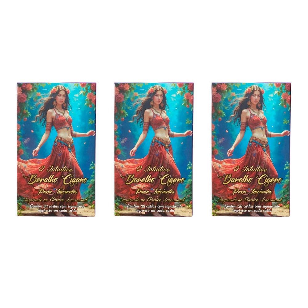 Kit C/3 O Intuitivo Baralho Cigano Para Iniciantes 36 Manual