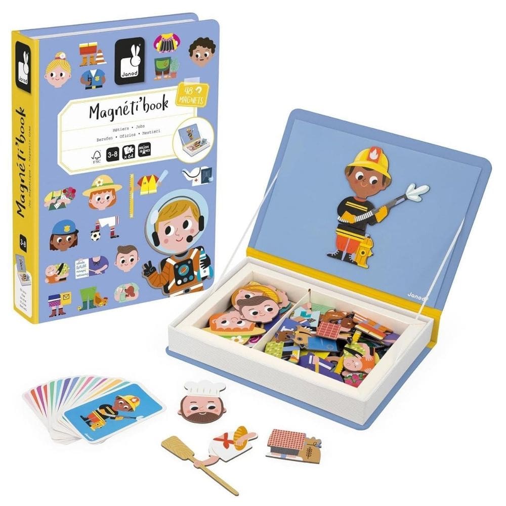 Livro Magnético Profissões 48 Peças - Janod