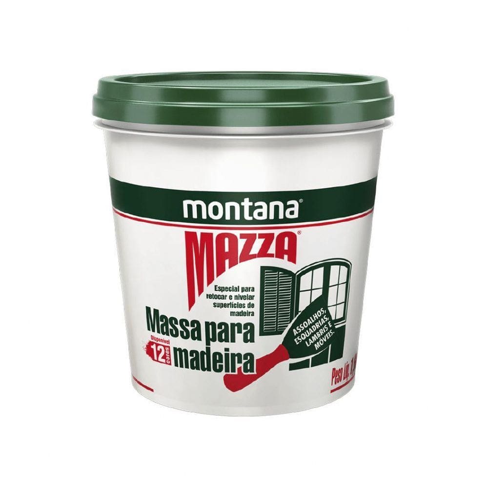 Massa Mazza Retocar Nivelar Madeira Montana 400G Branco