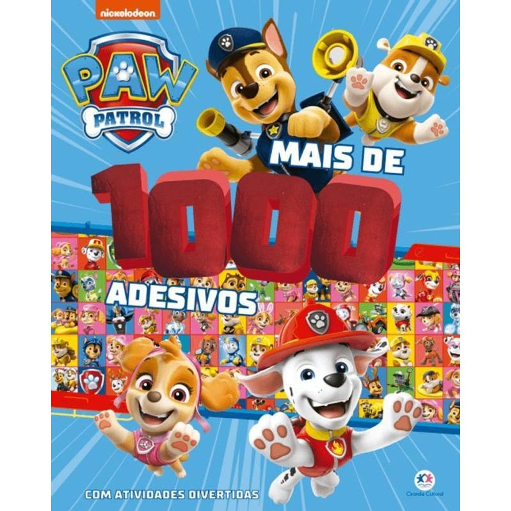 Mais De 1000 Adesivos Com Ativ. Divertidas - Patrulha Canina