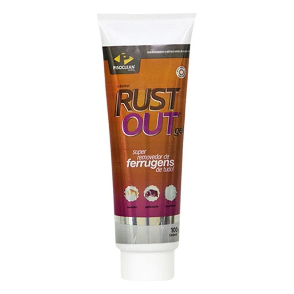 2X Pisoclean Rust Out Gel 100G Tira Ferrugem Roupa Piso Meta