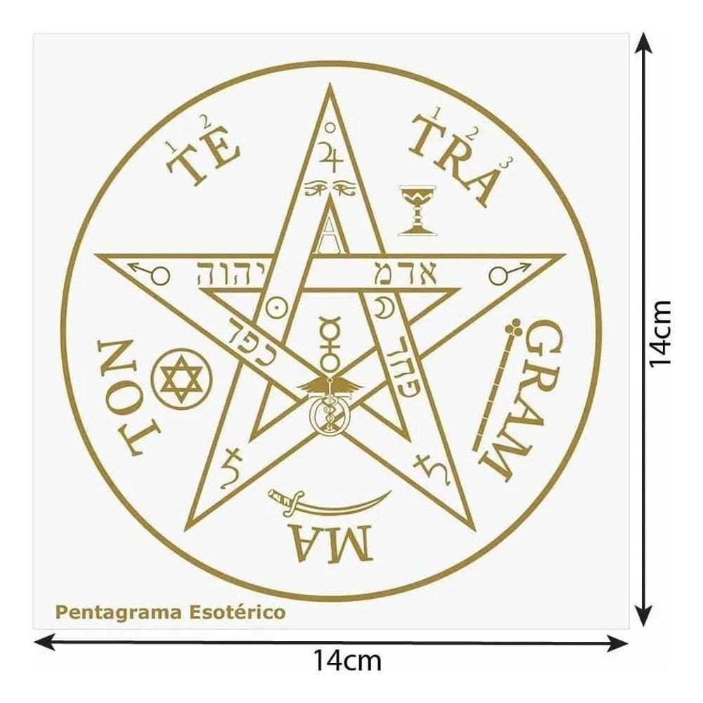 2X Radiestesia Radiônica - Placa Pentagrama - Ps 1Mm 14X14
