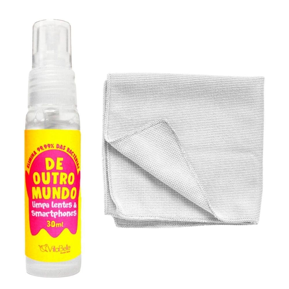Kit De Limpeza Para Lentes E Celulares - Branco