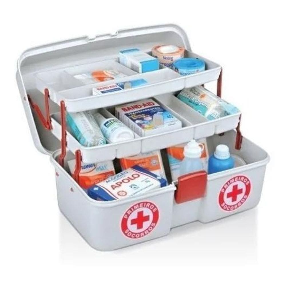 2X Caixa Maleta De Primeiros Socorros De Medicamentos Cor Br