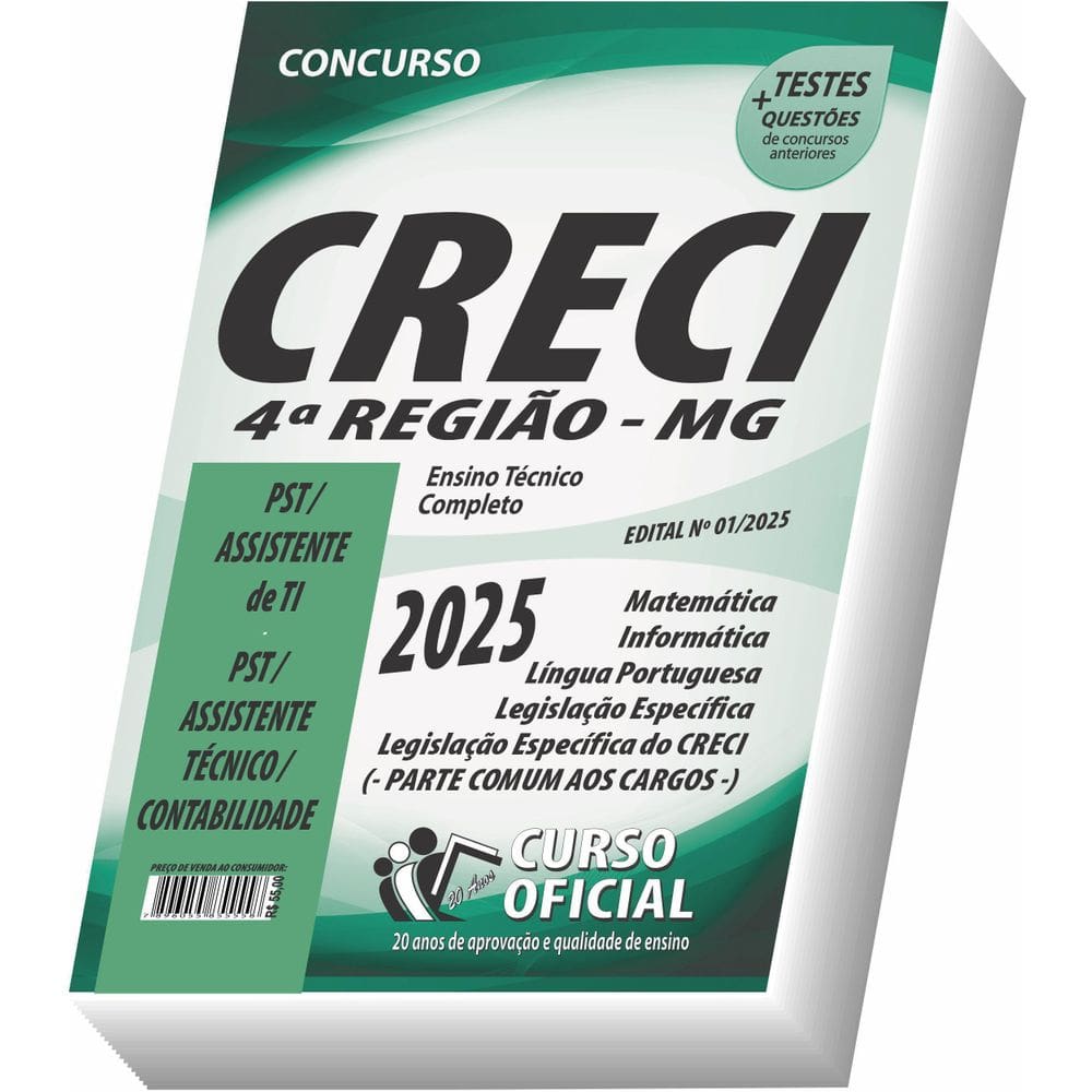 Apostila Creci Mg Assistente De Ti Técnico/Contabilidade