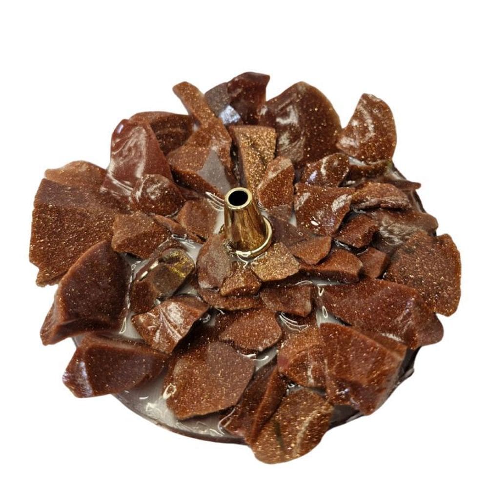 Incensário Pedra Sol 8 Cm Natural Presente E Decoração