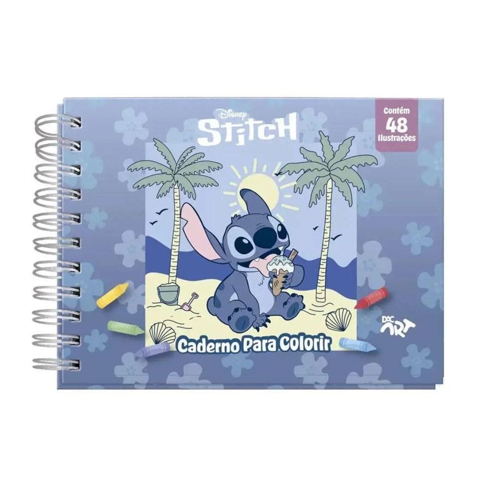 Livro De Colorir 48Fls 15X21Cm 180Gr Disney Stitch Dac - Dac