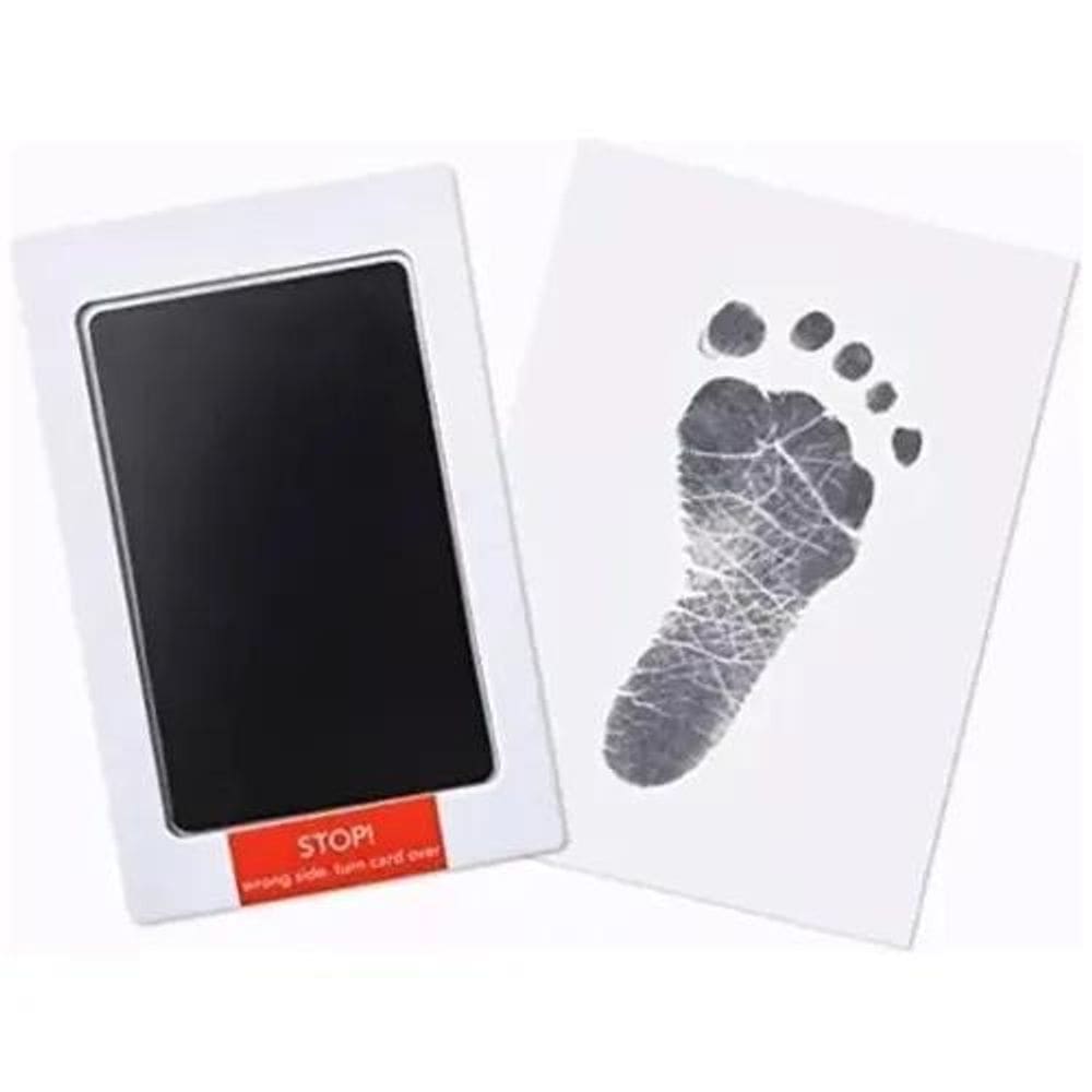 2X Carimbo Para Pezinho Bebê Recém Nascido - 2 Folhas Tinta