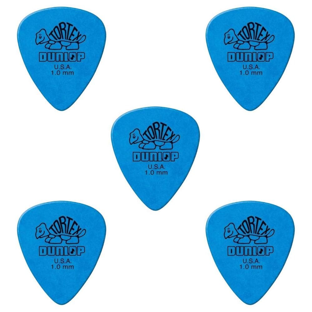 Kit 5 Palheta Tortex Dunlop U.S.A Azul 1.0Mm