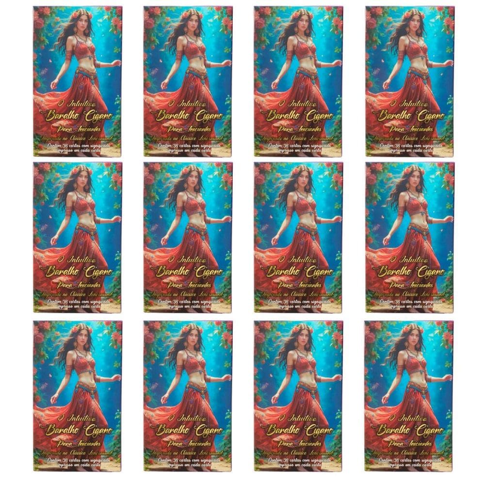 Kit C/12 O Intuitivo Baralho Cigano Para Iniciantes 36Manual