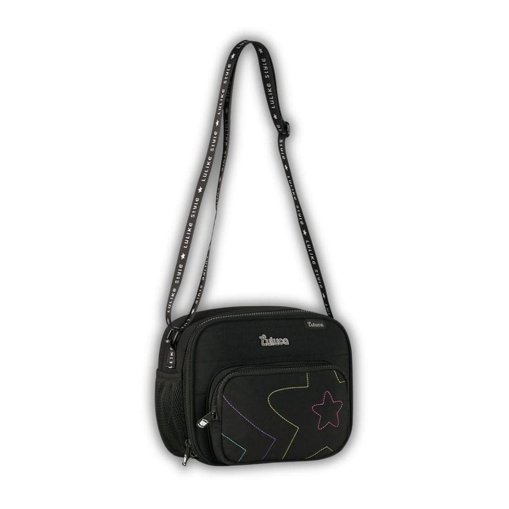 Lancheira Luluca Bolsa Térmica Transversal Meninas Preta