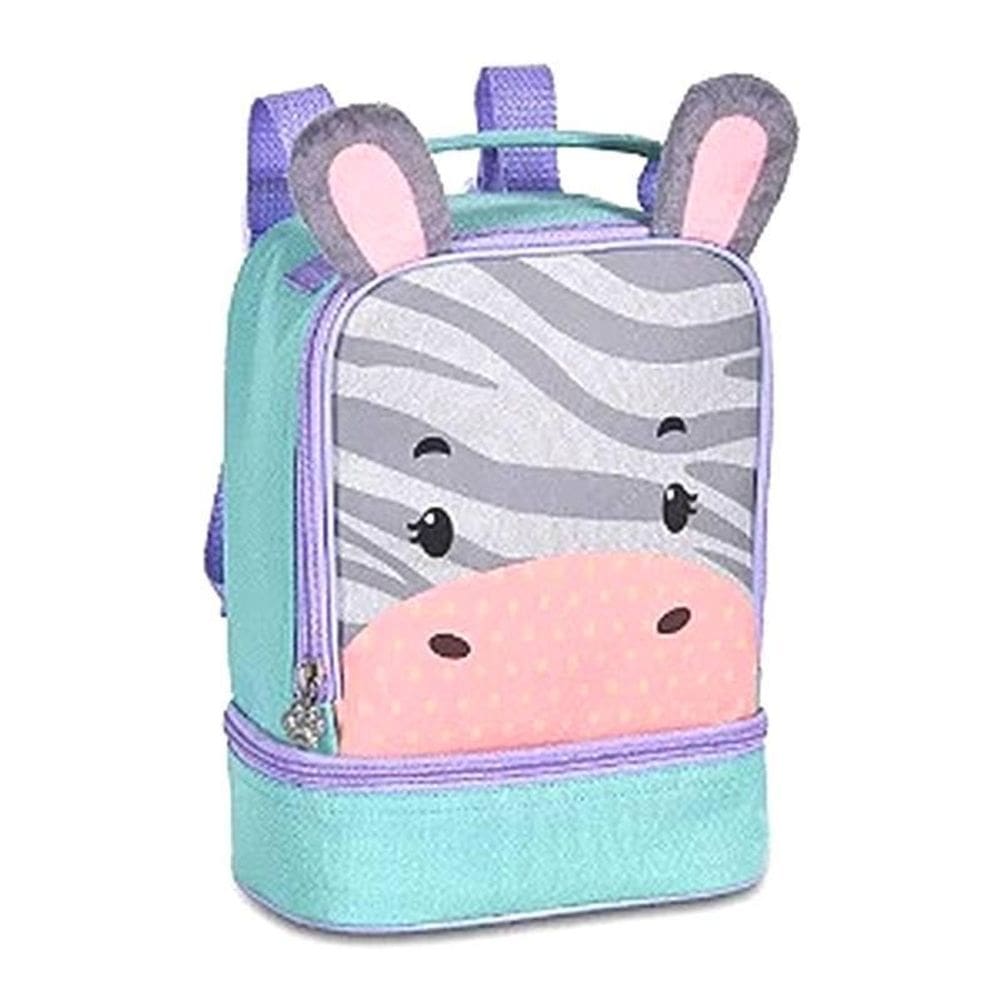 Lancheira Infantil Térmica 02 Alças Zebra Com Bolso Escolar