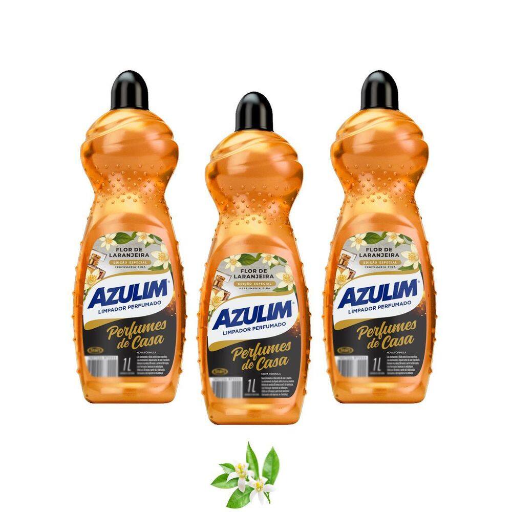 Limpador Perfumado Aroma Flor De Laranjeira Azulim Kit 3