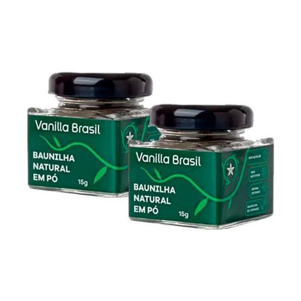 Kit 2X: Baunilha Natural Em Pó Vanilla Brasil 15G