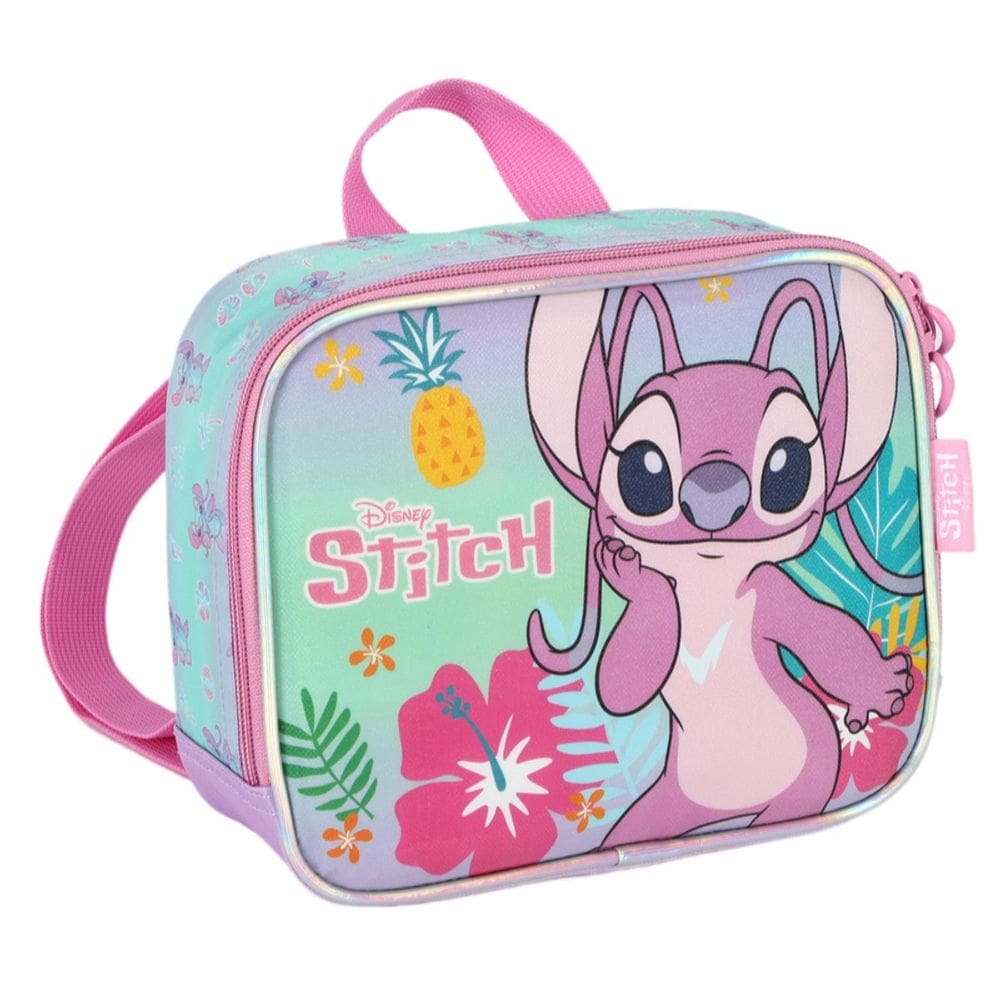 Lancheira Térmica Infantil Angel Stitch Disney Roxo Costa